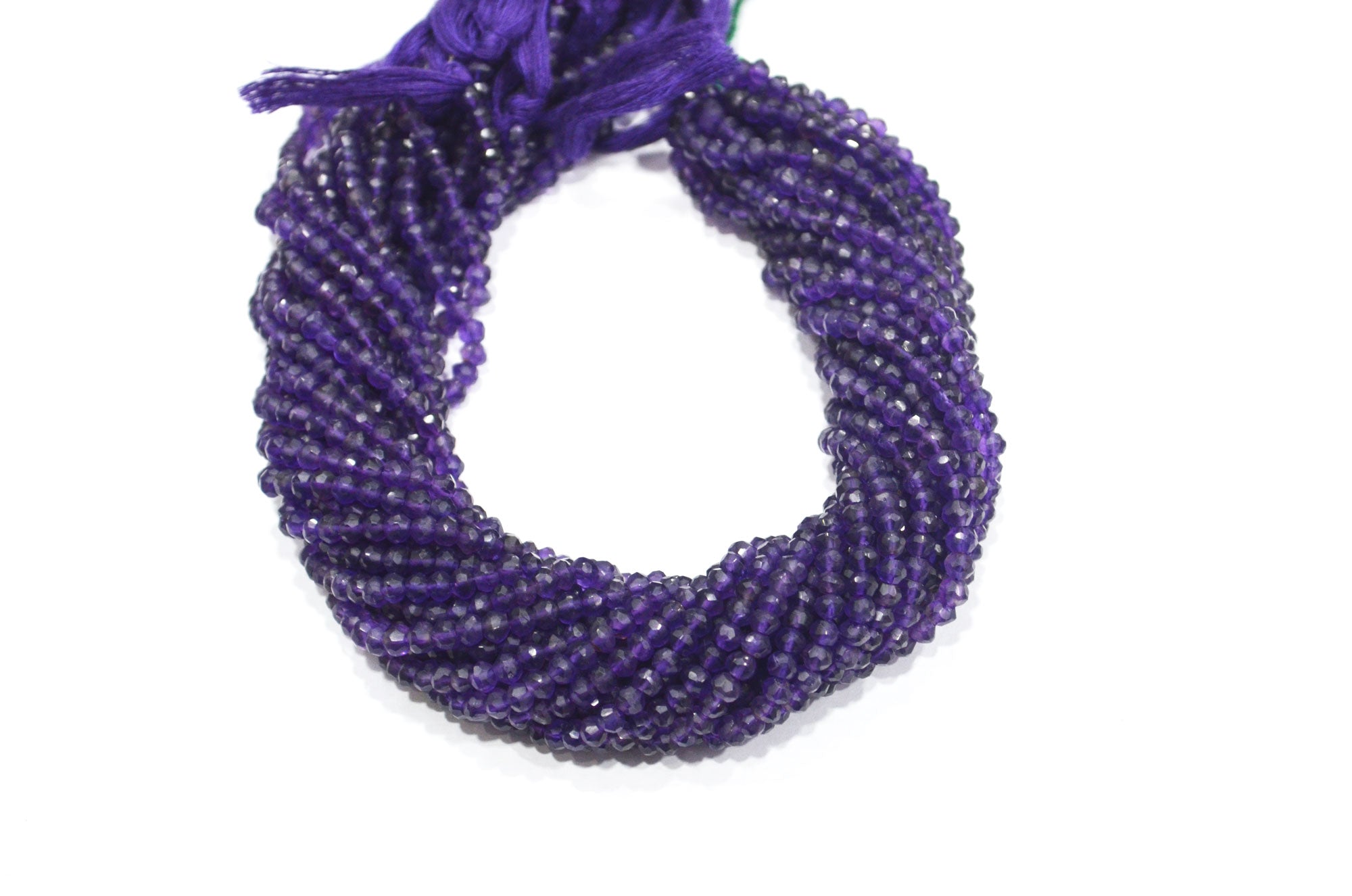 Amethyst Faceted Rondelle Shape Beads , Sold By Strand , 13 Inches , 4.50 mm , 32414