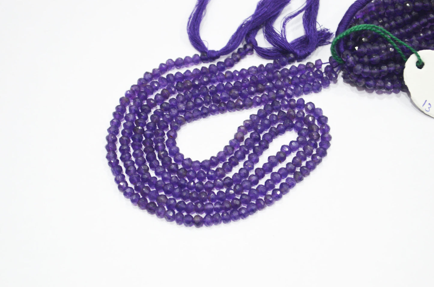 Amethyst Faceted Rondelle Shape Beads , Sold By Strand , 13 Inches , 4.50 mm , 32414