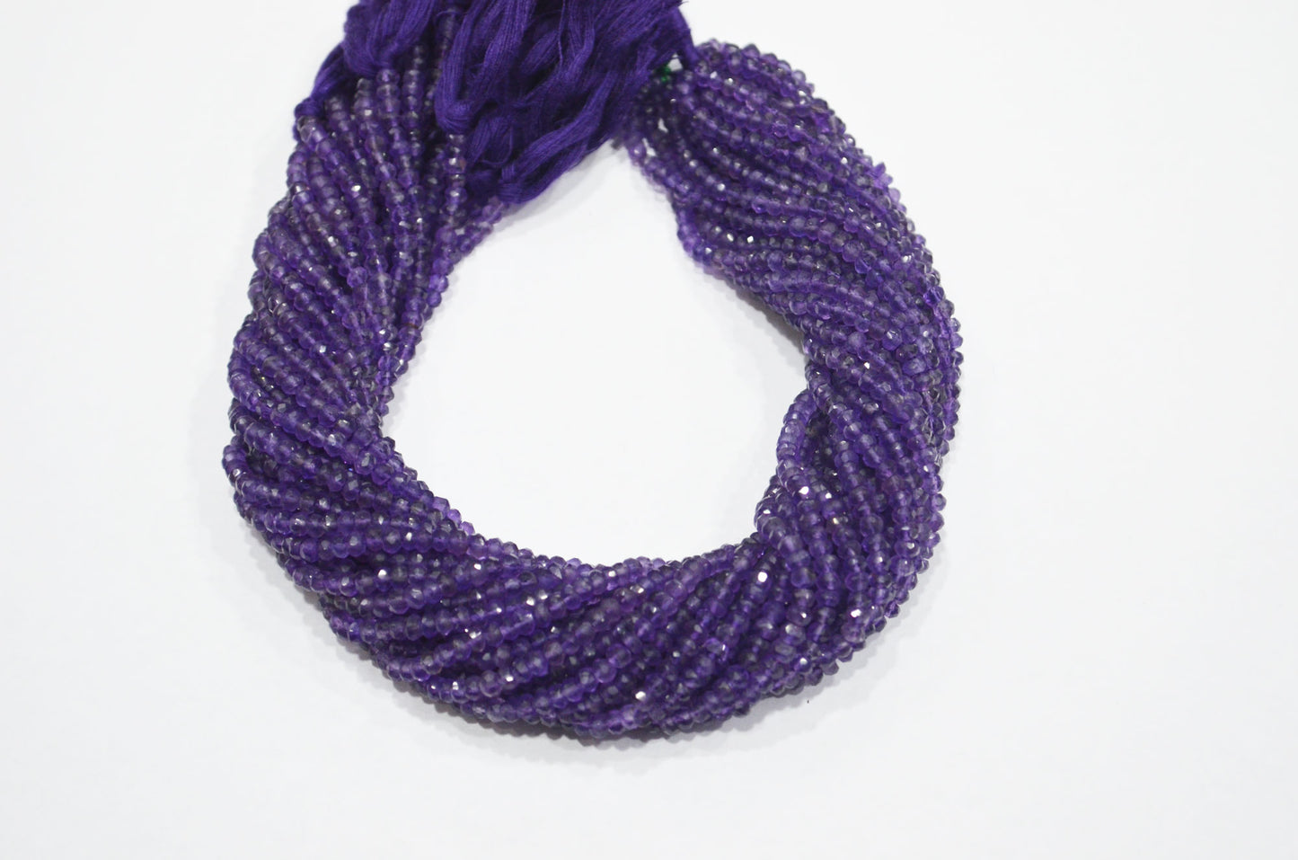 Amethyst Faceted Rondelle Shape Beads , Sold By Strand , 13 Inches , 4 mm , 32416
