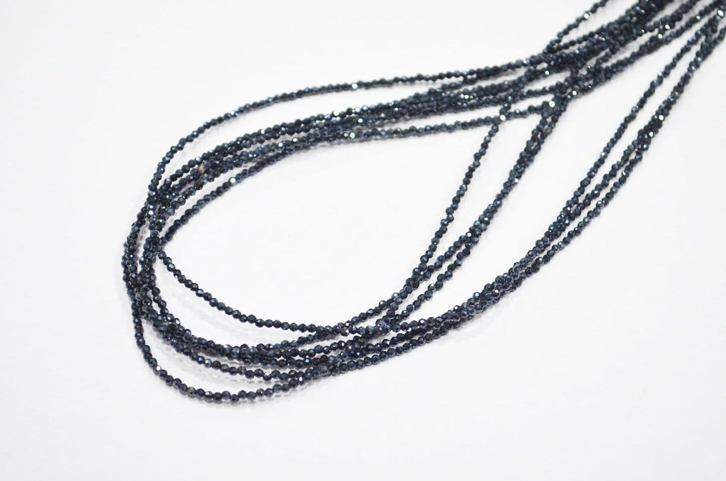Mystic Diamond Coated Black Spinel Faceted Round Shape Beads , Sold By Strand , 15.50 Inches , 2 mm , 32417