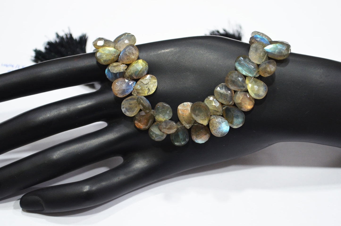 Labradorite Pear Shape Beads , 7 Inches , 7.50x9 - 8x11 mm , 32462