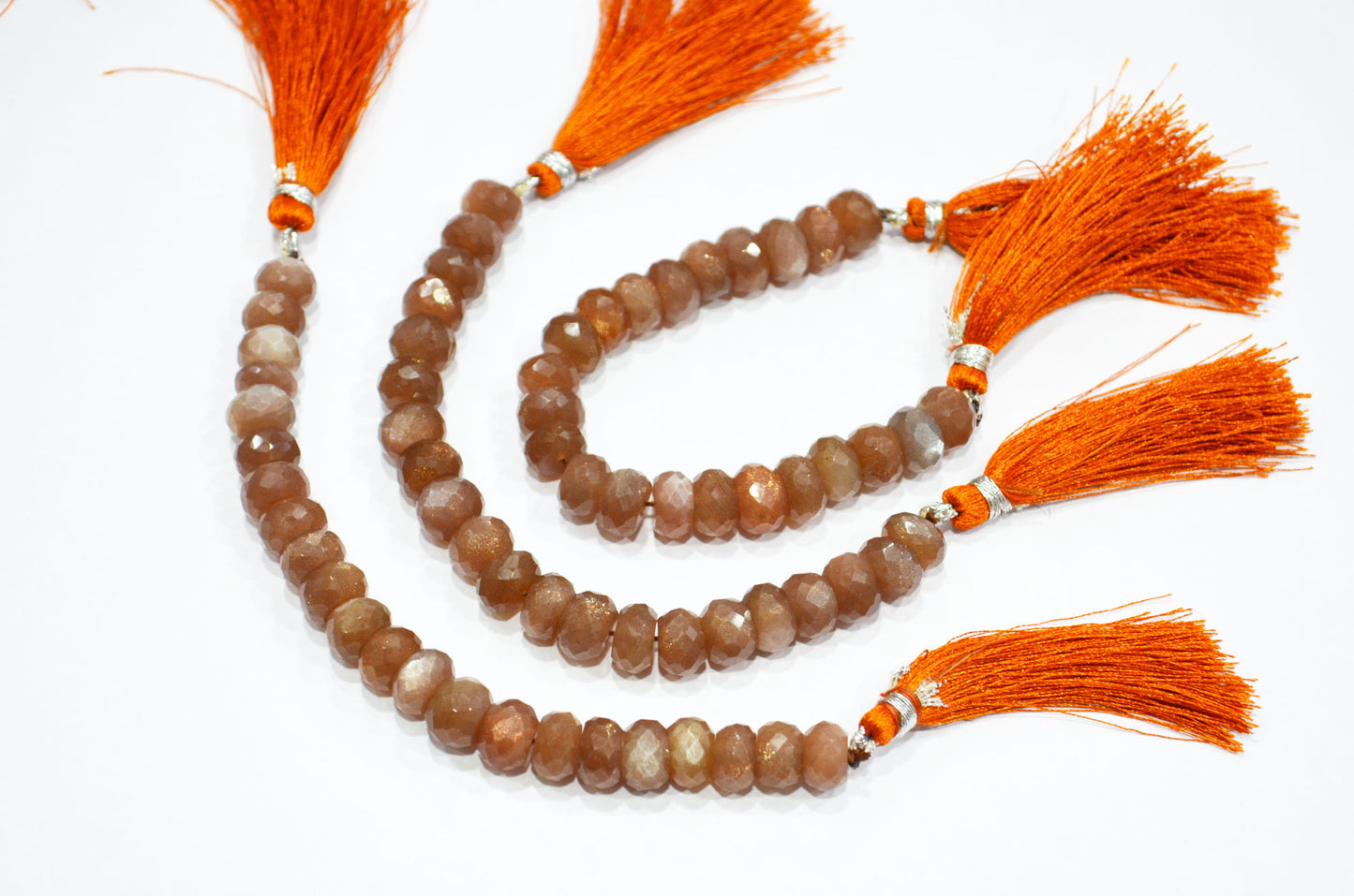Chocolate Moonstone Faceted Rondelle Shape Beads , Sold By Strand , 5 Inches , 9 - 9.50 mm , 32581