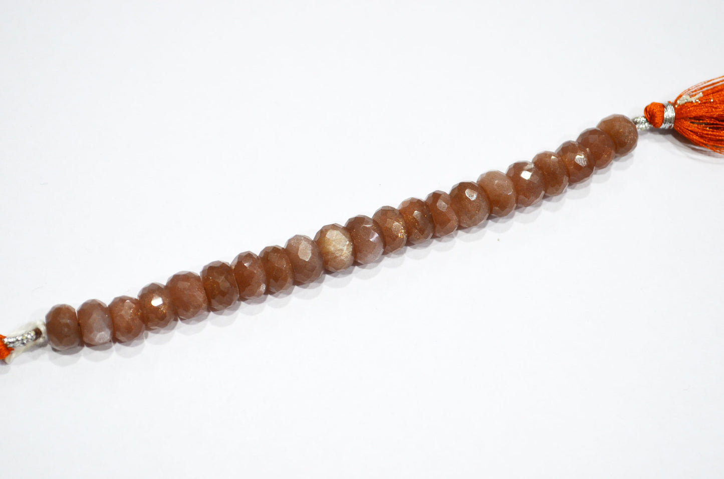 Chocolate Moonstone Faceted Rondelle Shape Beads , Sold By Strand , 5 Inches , 9.50 - 10 mm , 32585