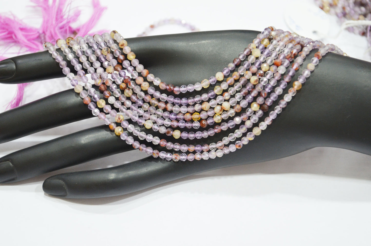 Purple Ghost Faceted Round Shape Beads , Sold By Strand , 15.50 Inches , 3.25 mm , 32601