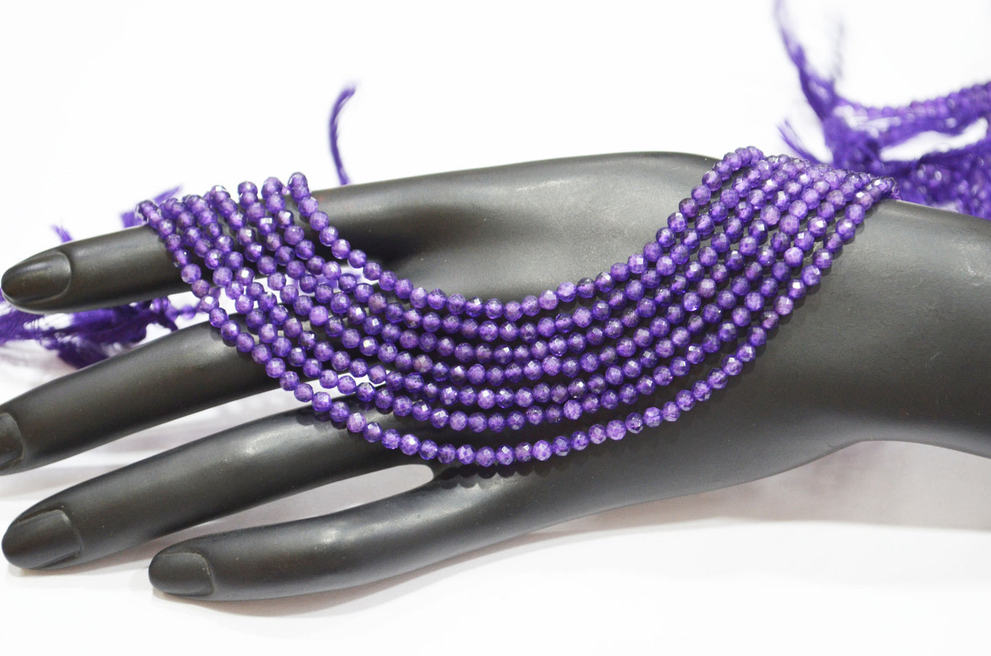 Amethyst Faceted Round Shape Beads , Sold By Strand , 12.50 Inches , 3.25 mm , 32605
