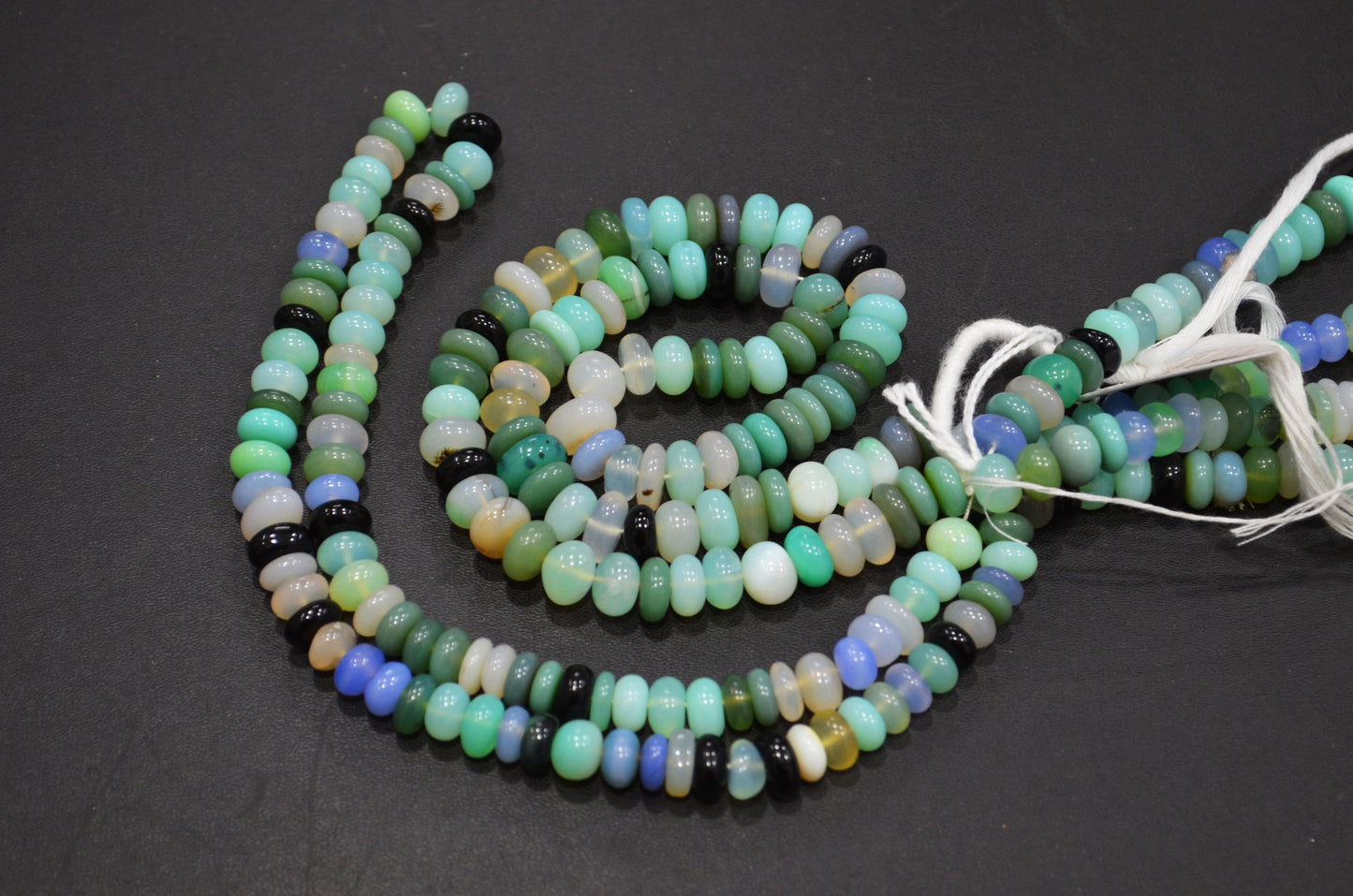 Multi Chalcedony Smooth Rondelle Shape Beads , Sold By Strand , 7.30 - 9 mm , 16" , 32638