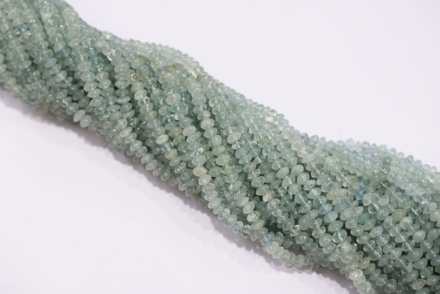 Natural Aquamarine rondelle Shape Beads , Aquamarine Faceted Beads , Sold By Strand , 5.5 mm , 14 Inches , 32687