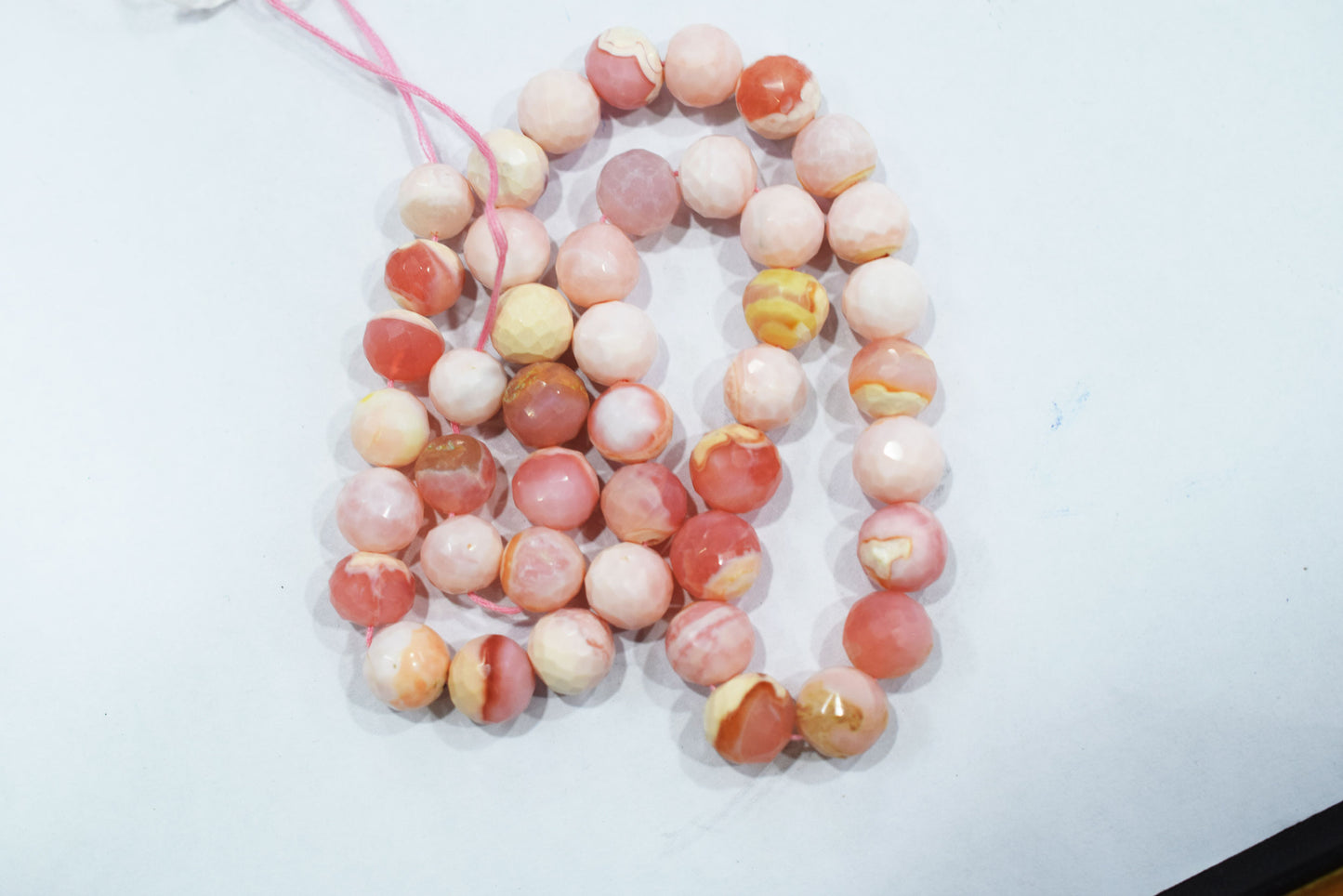 Natural pink opal rondelle shape beads , pink opal faceted beads, sold by strand ,8 - 8.25 mm , 16 inches , 32690
