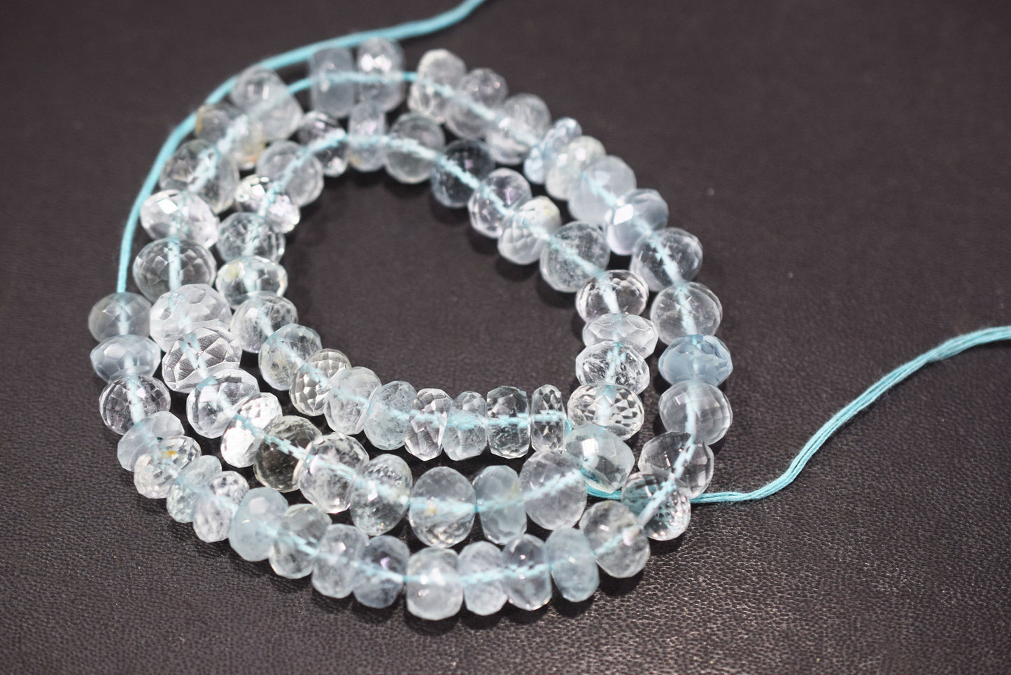 Natural Aquamarine Apatite rondelle Shape Beads , Aquamarine Apatite Faceted Beads , Sold By Strand , 8.00x9.50 mm , 15 Inches , 32692