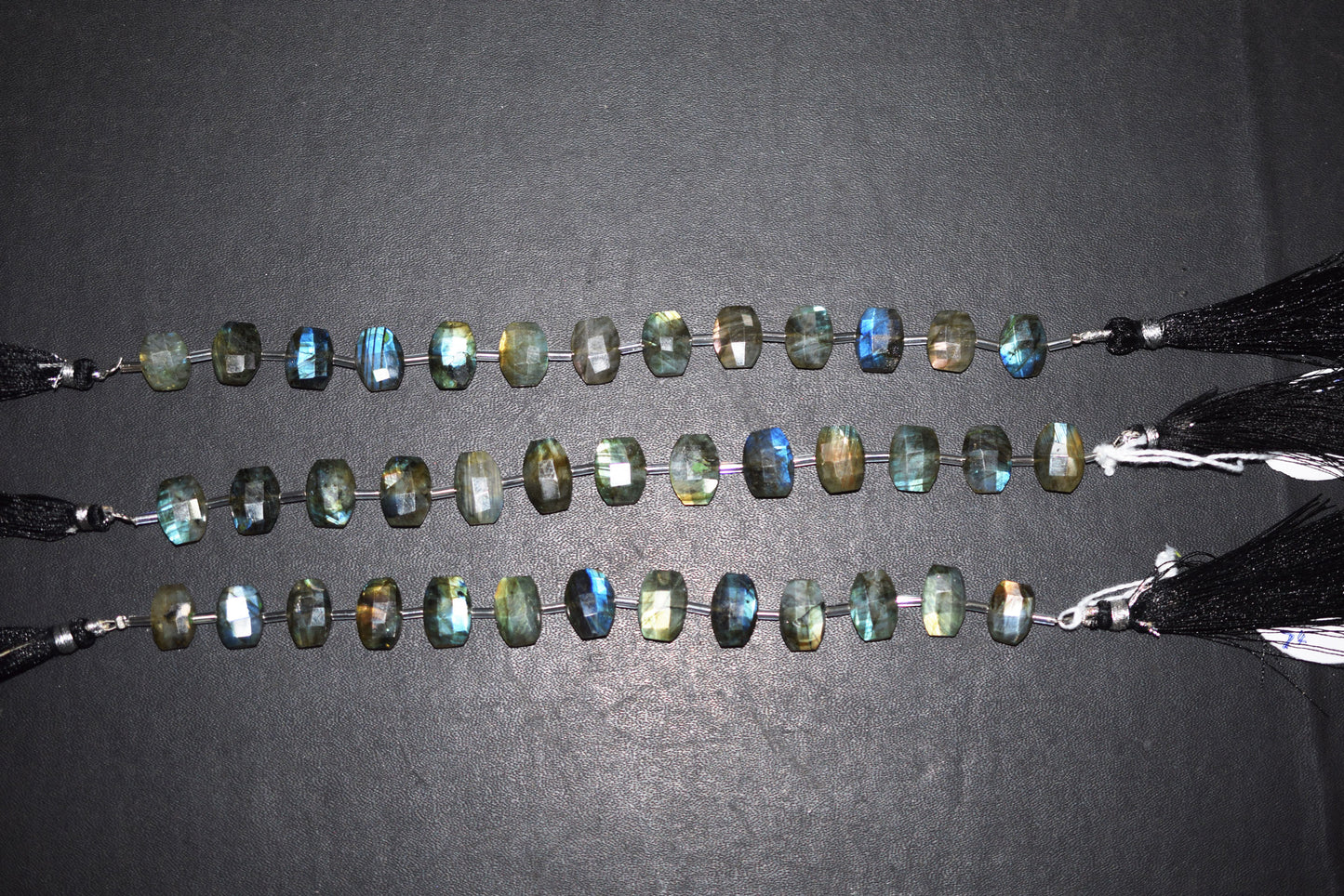 Labradorite Faceted nuggets Shape Beads , 7 Pieces In A Strand , 10 to 14 mm , 10.5 t 14.5 mm , 11 to 14 mm , 32698