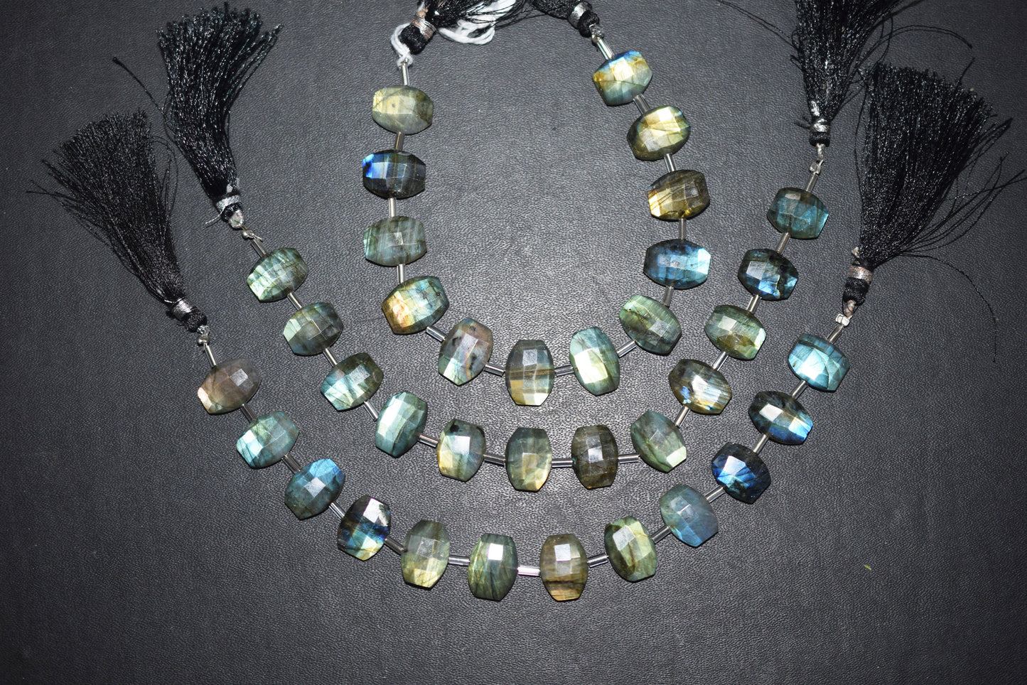 Labradorite Faceted nuggets Shape Beads , 7 Pieces In A Strand , 9 to 13 mm , 10 to 12 mm , 10 to 14mm , 32699