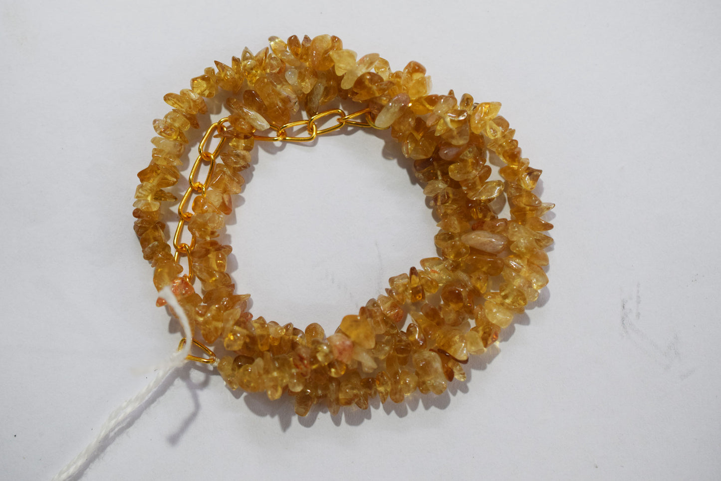Natural Citrine chip Necklace , Gemstones chips Long Necklace , 4x6 mm and 5x8mm , 32703