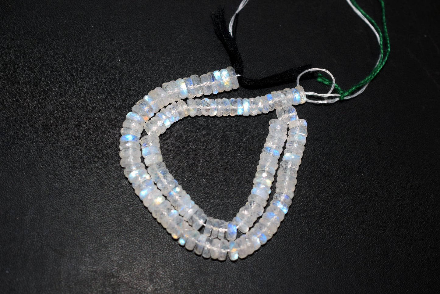 Rainbow Moonstone Faceted Tyre Shape Beads , Sold By Strand ,12 Inches , 6.50-8.50 mm , 32991
