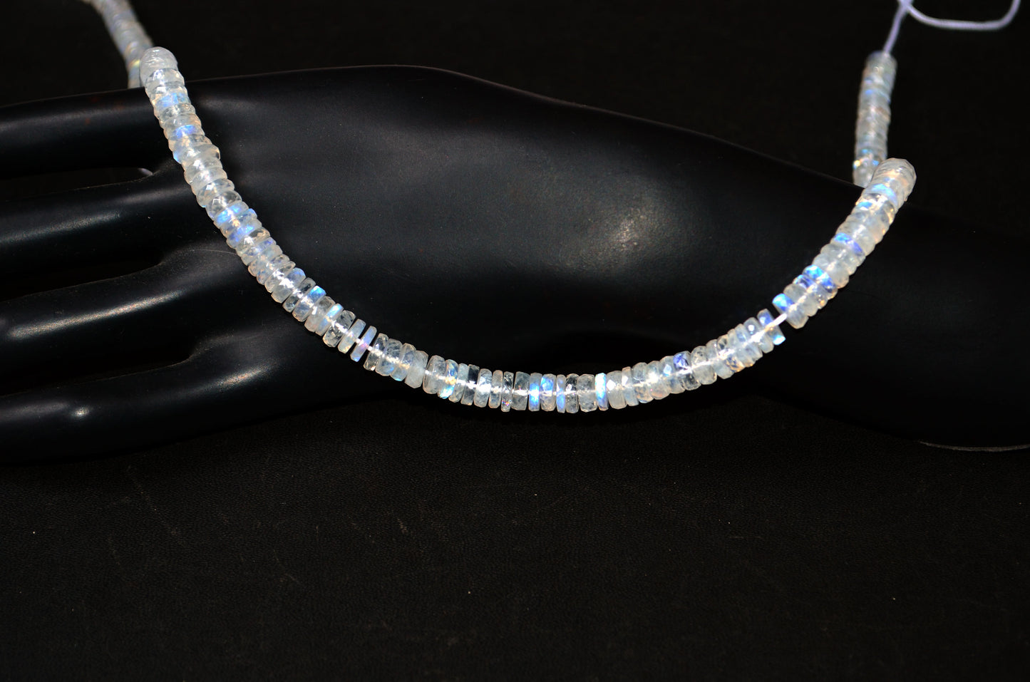 Rainbow Moonstone Faceted Tyre Shape Beads , Sold By Strand ,16 Inches , 6.50-6.75 mm , 32994