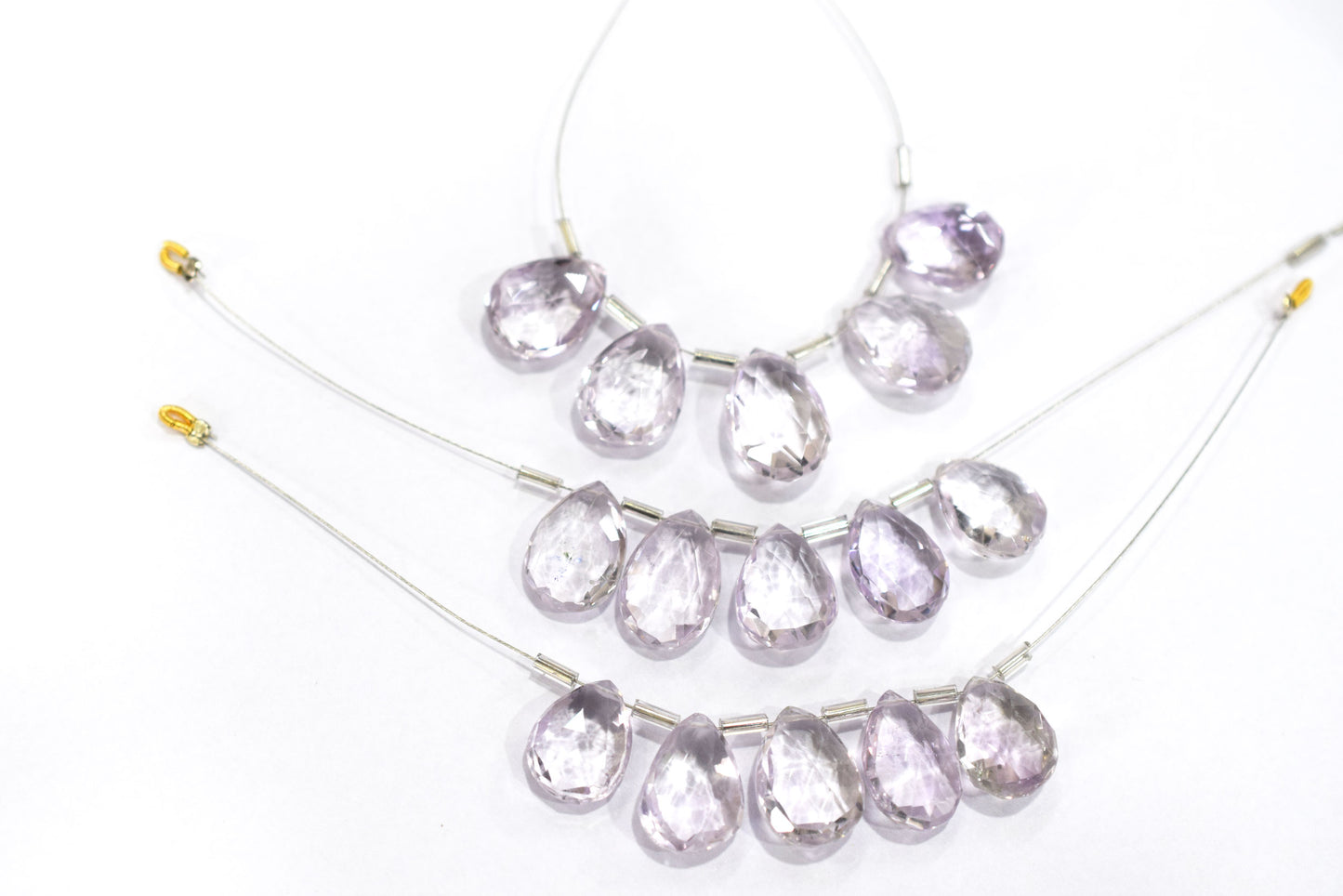5 Pieces Pink Amethyst Faceted Pear Shape Briolettes Beads Strand,Sold By Strand,11x13.50 - 11.50x16mm , 33042