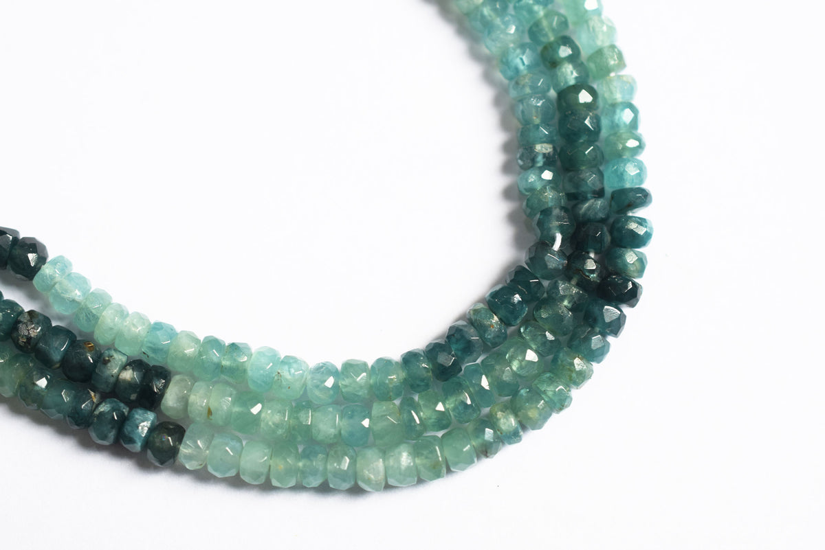16 Inches Strand,Grandidierite Shaded Rondelle Faceted beads , Sold By Strand , Size 4.50 mm , 33077