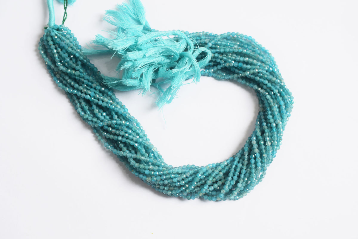 Pack Of 19 Lines Aquamarine Faceted Rondelle Shape Beads , Sold By Strand , 13 Inches , 3 mm , 33082