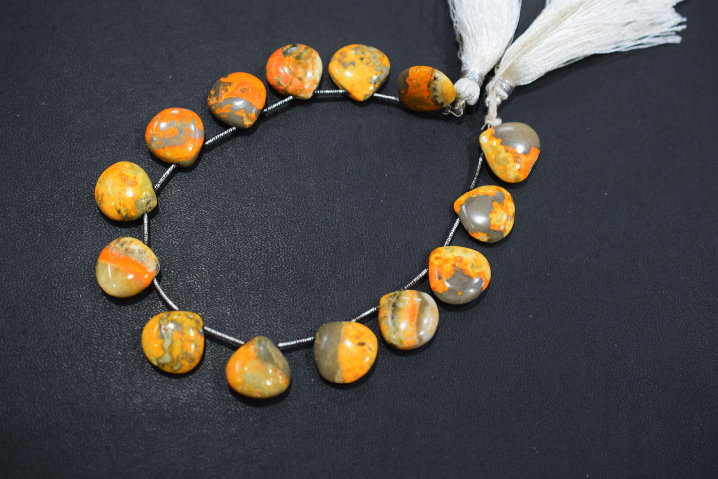 Natural Bumble Bee Smooth Heart Shape Briolettes , Sold By Strand , 14x14 - 15x15 mm , 8 Inches , BL-6486