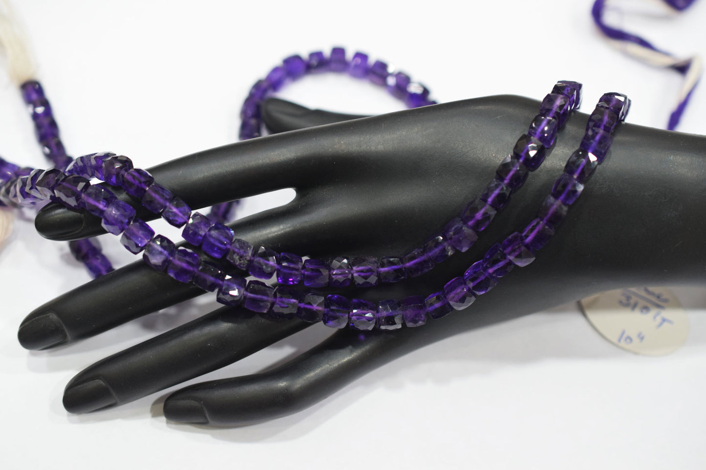 Natural Amethyst Faceted 3D Box Shape Beads , Sold By Strand , 6.50 - 7.00 mm , 10 Inches , BL- 6694