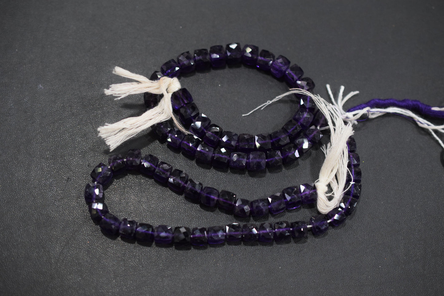 Natural Amethyst Faceted 3D Box Shape Beads , Sold By Strand , 7.50 mm , 10 Inches , BL- 6696