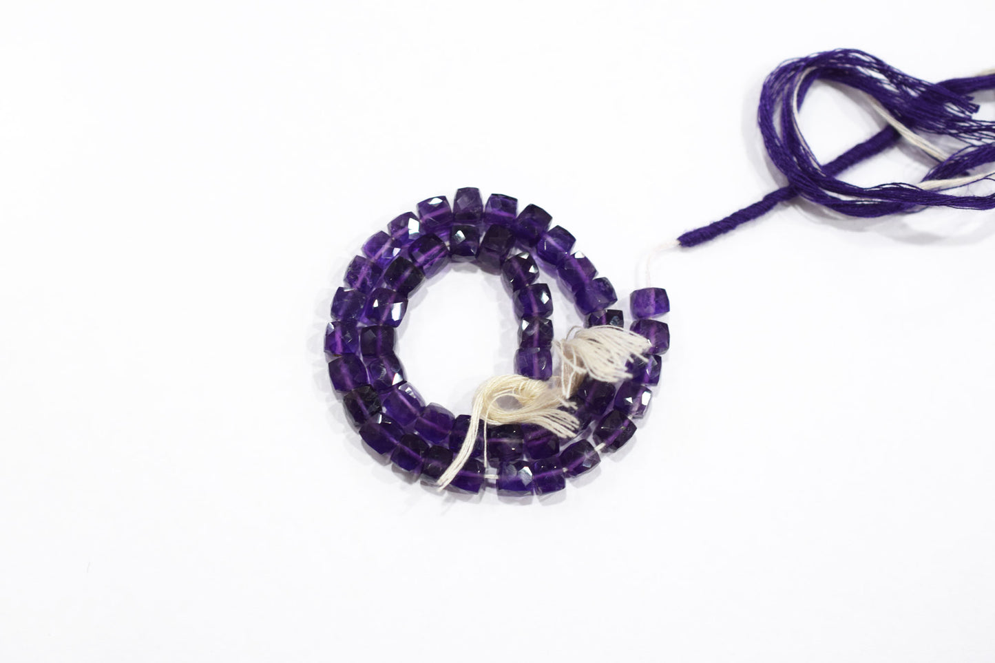 Natural Amethyst Faceted 3D Box Shape Beads , Sold By Strand , 6.00 mm , 10 Inches , BL- 6700
