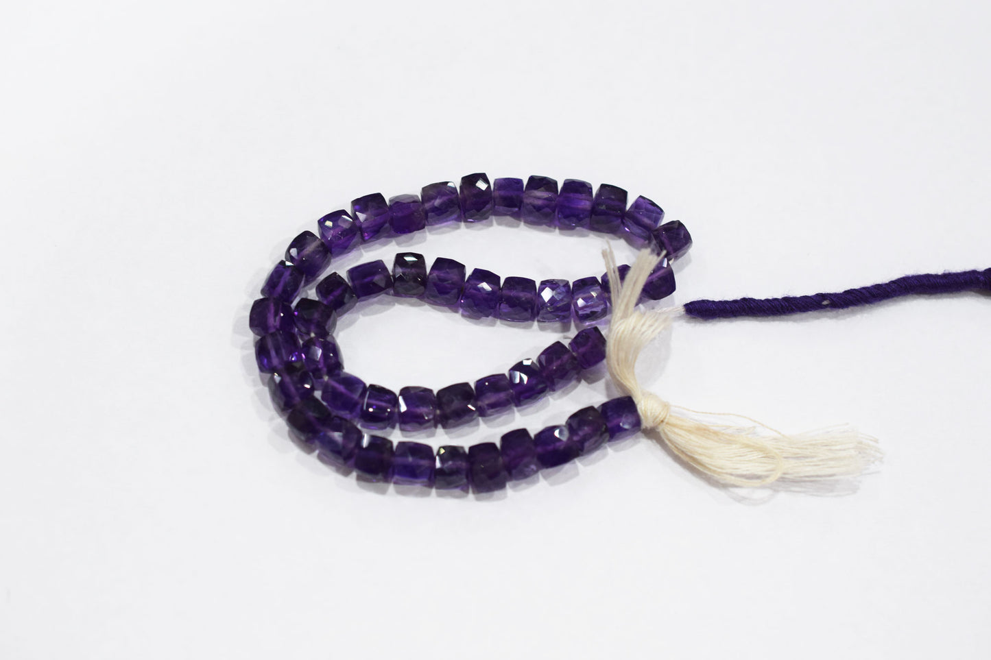 Natural Amethyst Faceted 3D Box Shape Beads , Sold By Strand , 6.00 mm , 10 Inches , BL- 6700