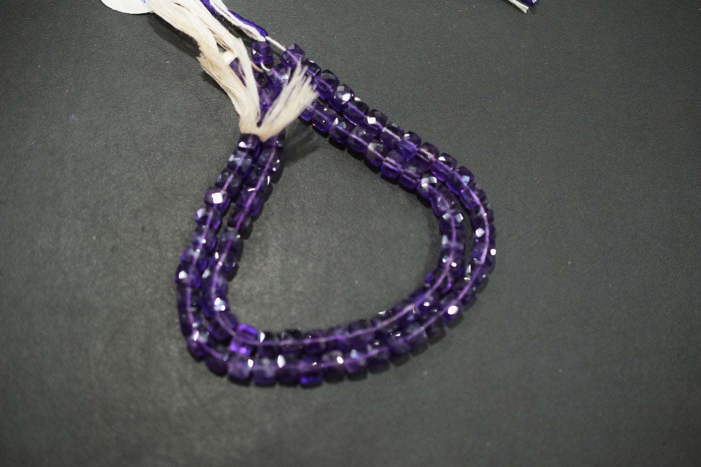 Natural Amethyst Faceted 3D Box Shape Beads , Sold By Strand , 6.50 - 7.00 mm , 10 Inches , BL- 6701