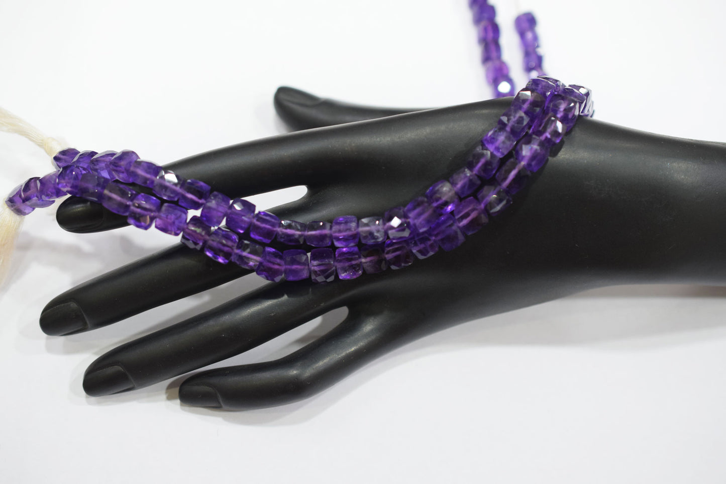 Natural Amethyst Faceted 3D Box Shape Beads , Sold By Strand , 6.50 - 7.00 mm , 10 Inches , BL- 6701