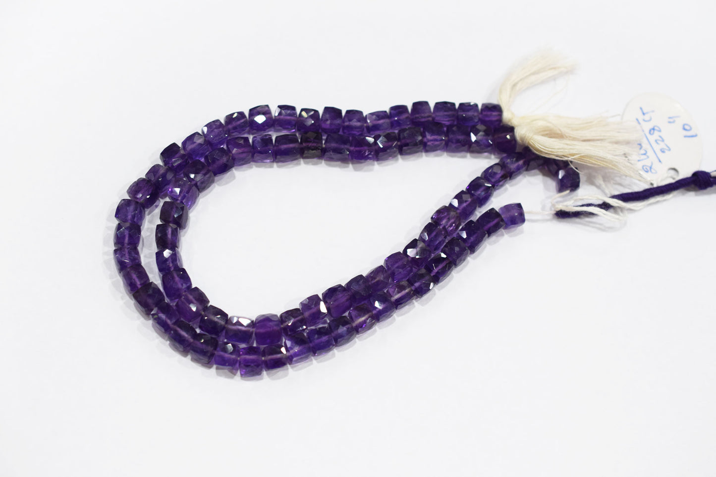 Natural Amethyst Faceted 3D Box Shape Beads , Sold By Strand , 6.50 - 7.00 mm , 10 Inches , BL- 6701