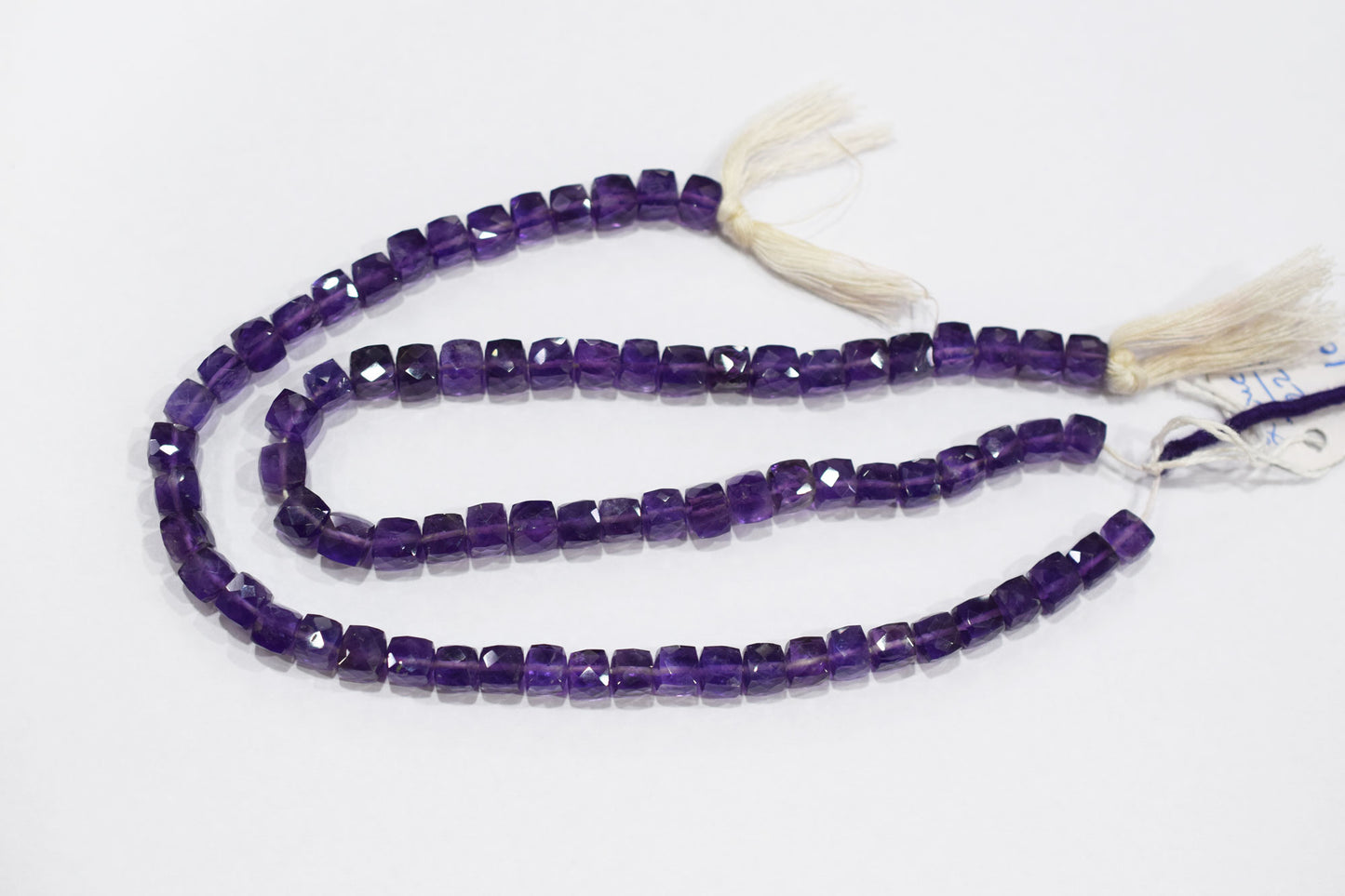Natural Amethyst Faceted 3D Box Shape Beads , Sold By Strand , 6.50 - 7.00 mm , 10 Inches , BL- 6701