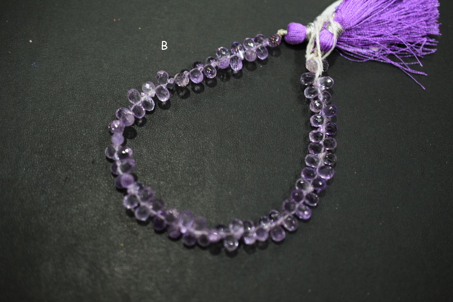 Natural Pink Amethyst Faceted Tear Drops Shape Briolettes , Sold By Strand , 4.50x6 - 5x8 mm , 8" , BL- 6716