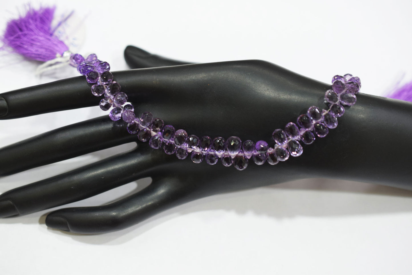 Natural Pink Amethyst Faceted Tear Drops Shape Briolettes , Sold By Strand , 4.5x6.50 - 4.50x7.50 mm , 8", BL- 6717