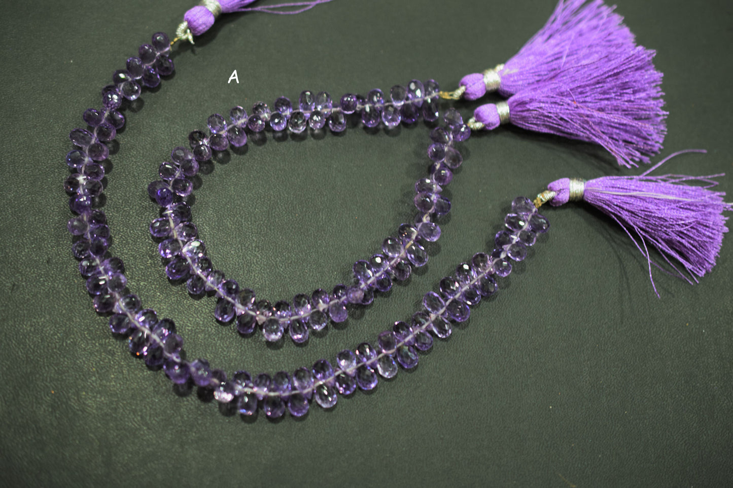 Natural Pink Amethyst Faceted Tear Drops Shape Briolettes , Sold By Strand , 4.5x6.50 - 4.50x7.50 mm , 8", BL- 6717