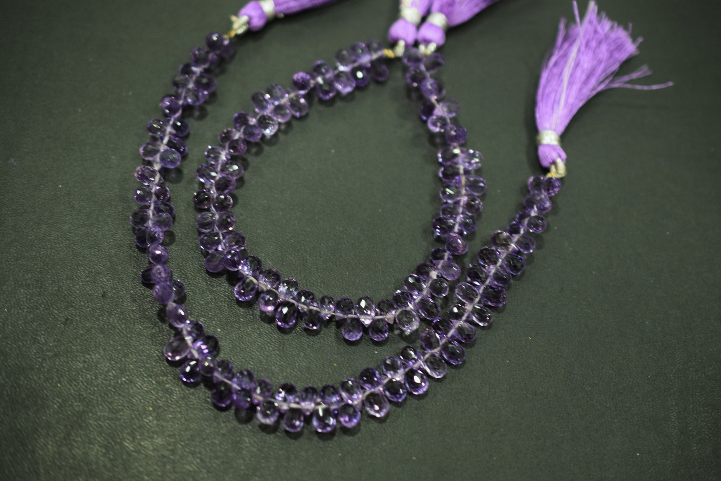 Natural Pink Amethyst Faceted Tear Drops Shape Briolettes , Sold By Strand , 4.5x6.50 - 4.50x7.50 mm , 8", BL- 6717