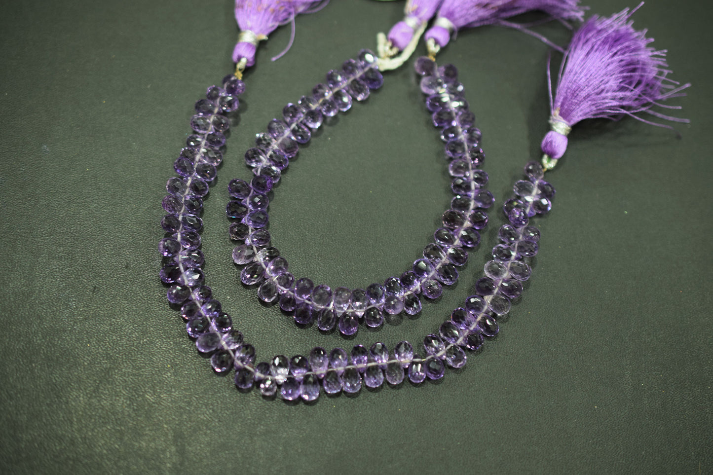 Natural Pink Amethyst Faceted Tear Drops Shape Briolettes , Sold By Strand , 4.5x6.50 - 4.50x7.50 mm , 8", BL- 6717