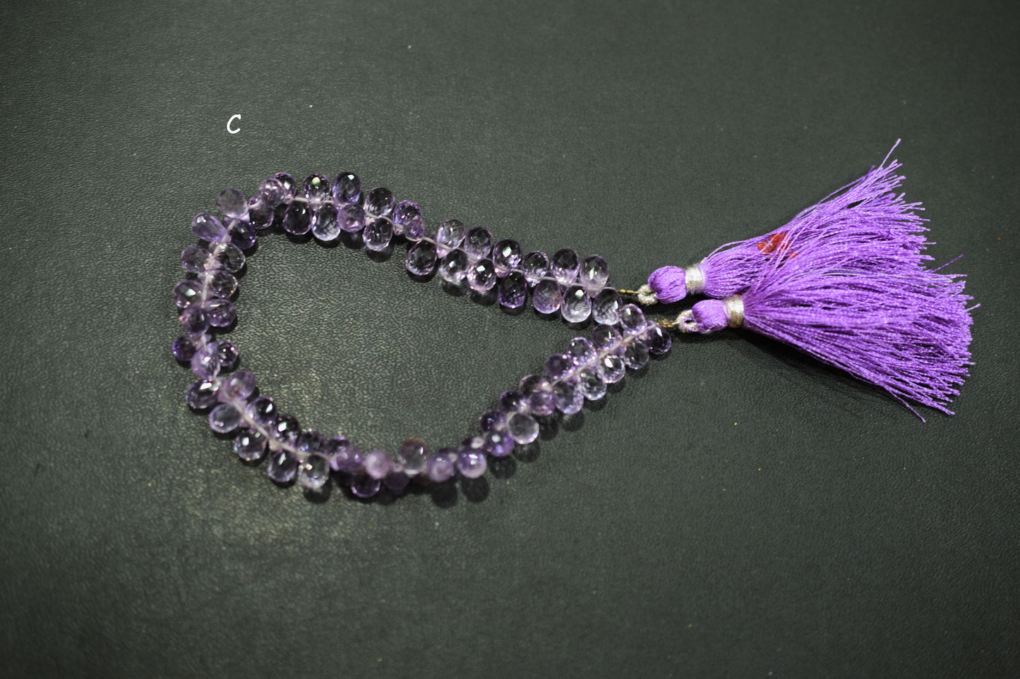Natural Pink Amethyst Faceted Tear Drops Shape Briolettes , Sold By Strand , 4.5x6.5 - 4.5x7.5 mm , 8", BL- 6718