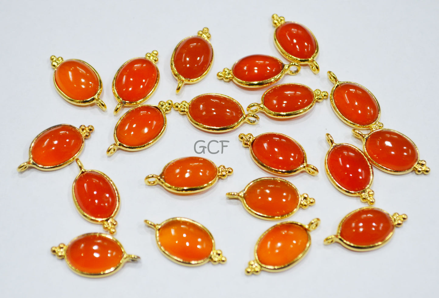 Carnelian Smooth Oval Shape Single Bail Connector , Carnelian Smooth Bezel Connector , Sold By Piece , 10x16 mm , RB-6840
