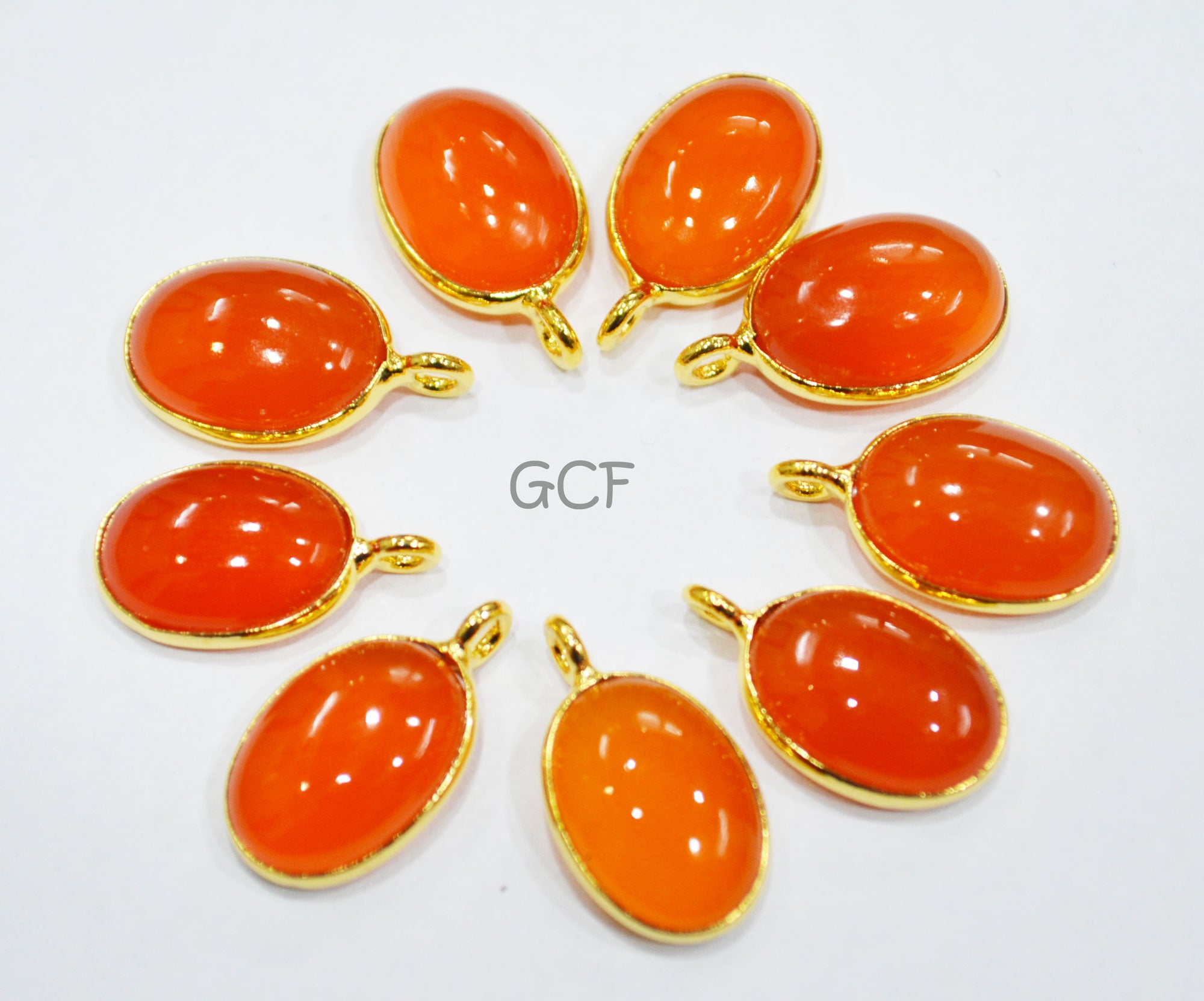 Carnelian Smooth Oval Shape Single Bail Connector , Carnelian Smooth Bezel Connector , Sold By Piece , 10x13 mm , RB-6841