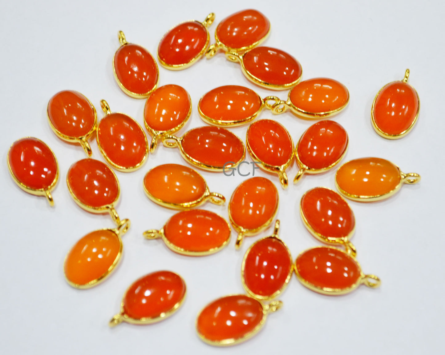 Carnelian Smooth Oval Shape Single Bail Connector , Carnelian Smooth Bezel Connector , Sold By Piece , 10x13 mm , RB-6841