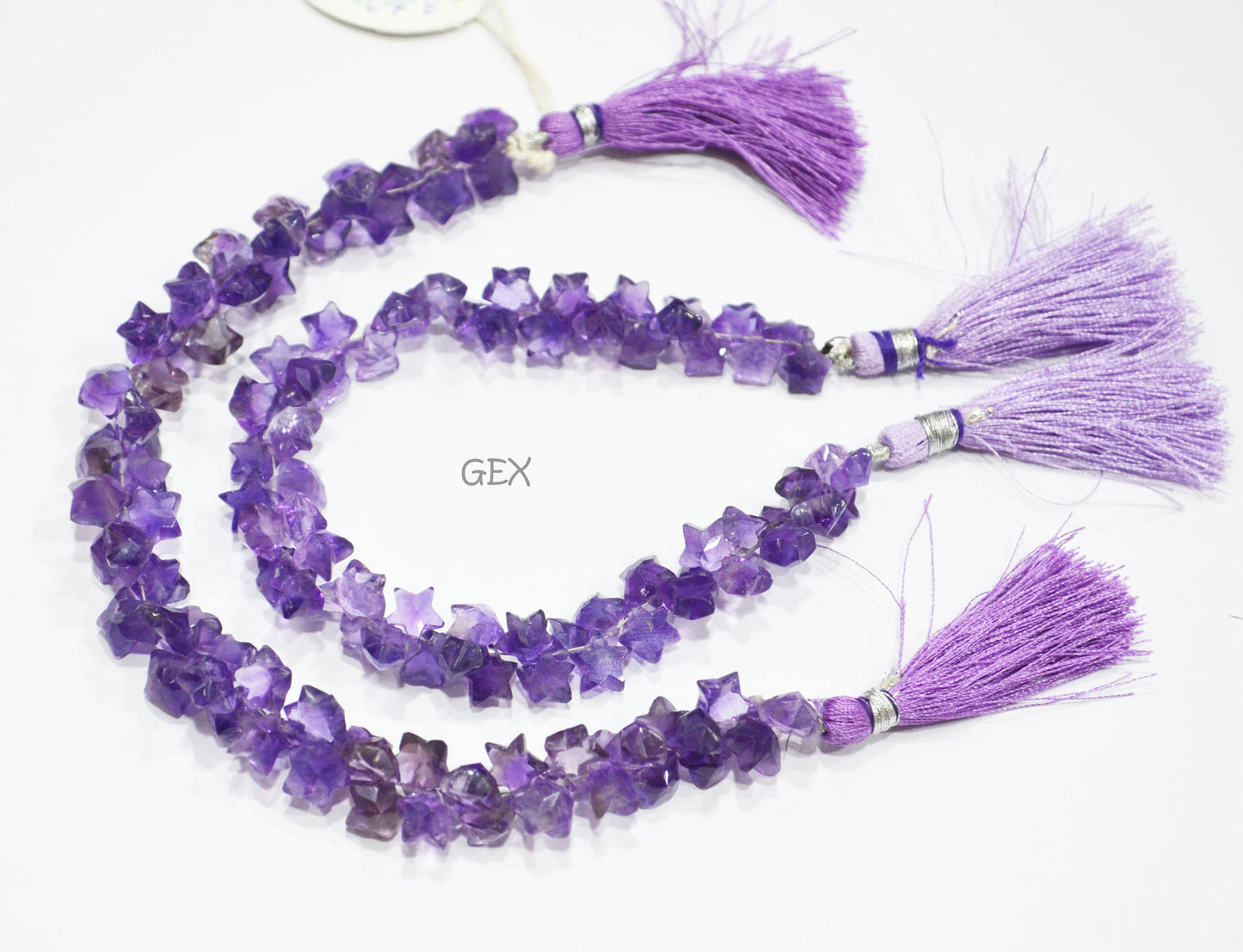 Amethyst Faceted Star Shape Beads , Amethyst Star Shape Briolettes , Sold By Strand , 8 - 9 mm , 8 Inches , BL-2682