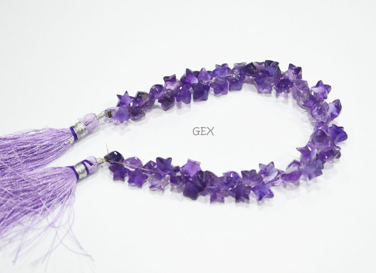 Amethyst Faceted Star Shape Beads , Amethyst Star Shape Briolettes , Sold By Strand , 8 - 9 mm , 8 Inches , BL-2682