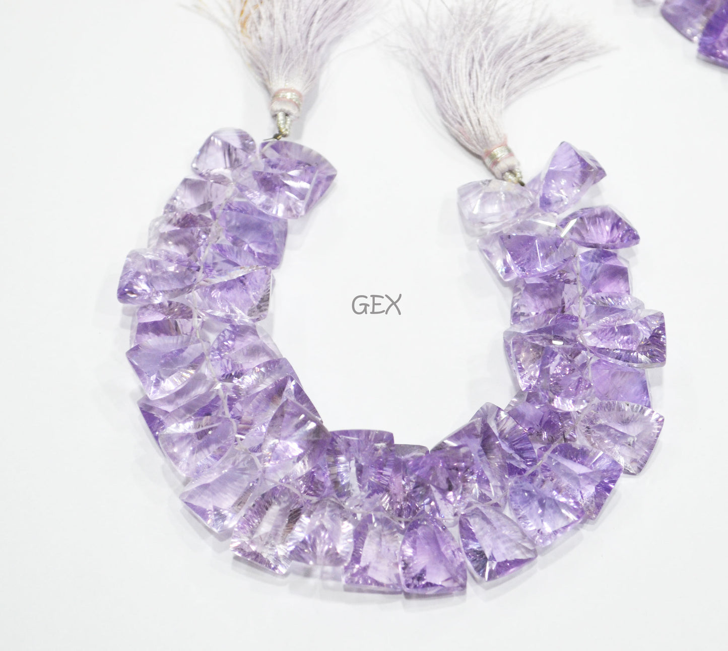 Pink Amethyst Concave Cut Nail Shape Beads , Pink Amethyst Concave Cut Briolettes , Sold By Strand , 11x16 - 12x17 mm , 7.50 Inches , BL-2683