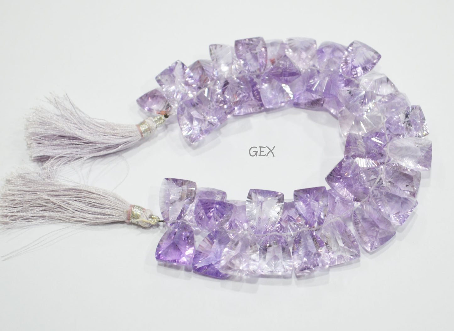 Pink Amethyst Concave Cut Nail Shape Beads , Pink Amethyst Concave Cut Briolettes , Sold By Strand , 11x16 - 12x17 mm , 7.50 Inches , BL-2684