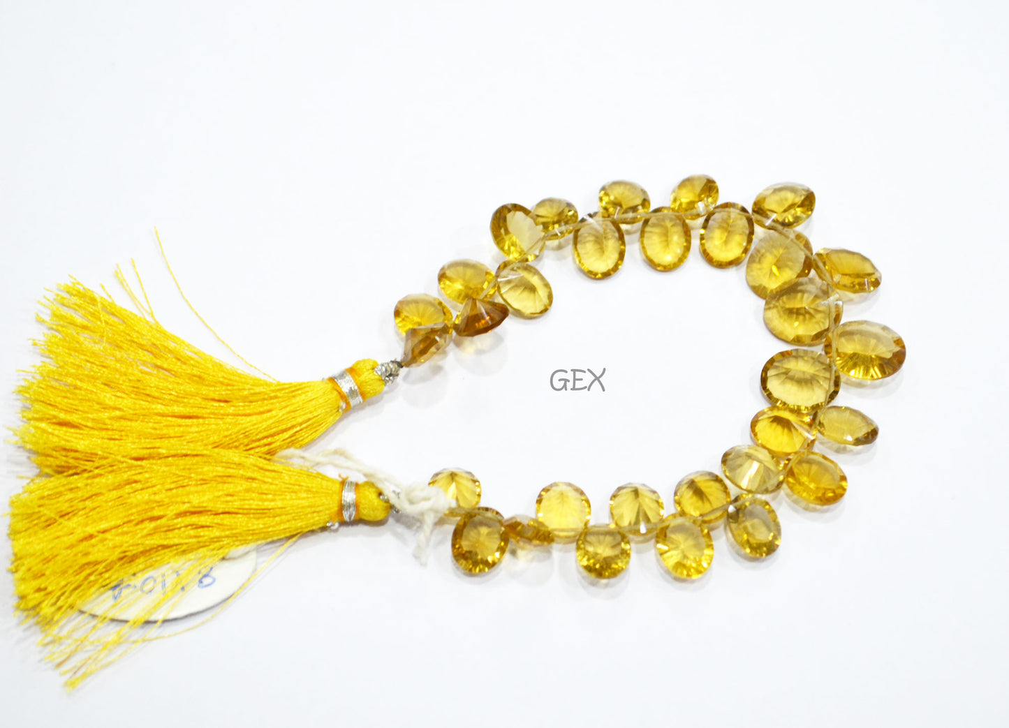 Beer Quartz Concave Cut Oval Shape Beads , Beer Quartz Concave Cut Briolettes , 8x10 - 10x12 mm , 6.50 Inches , BL-2693