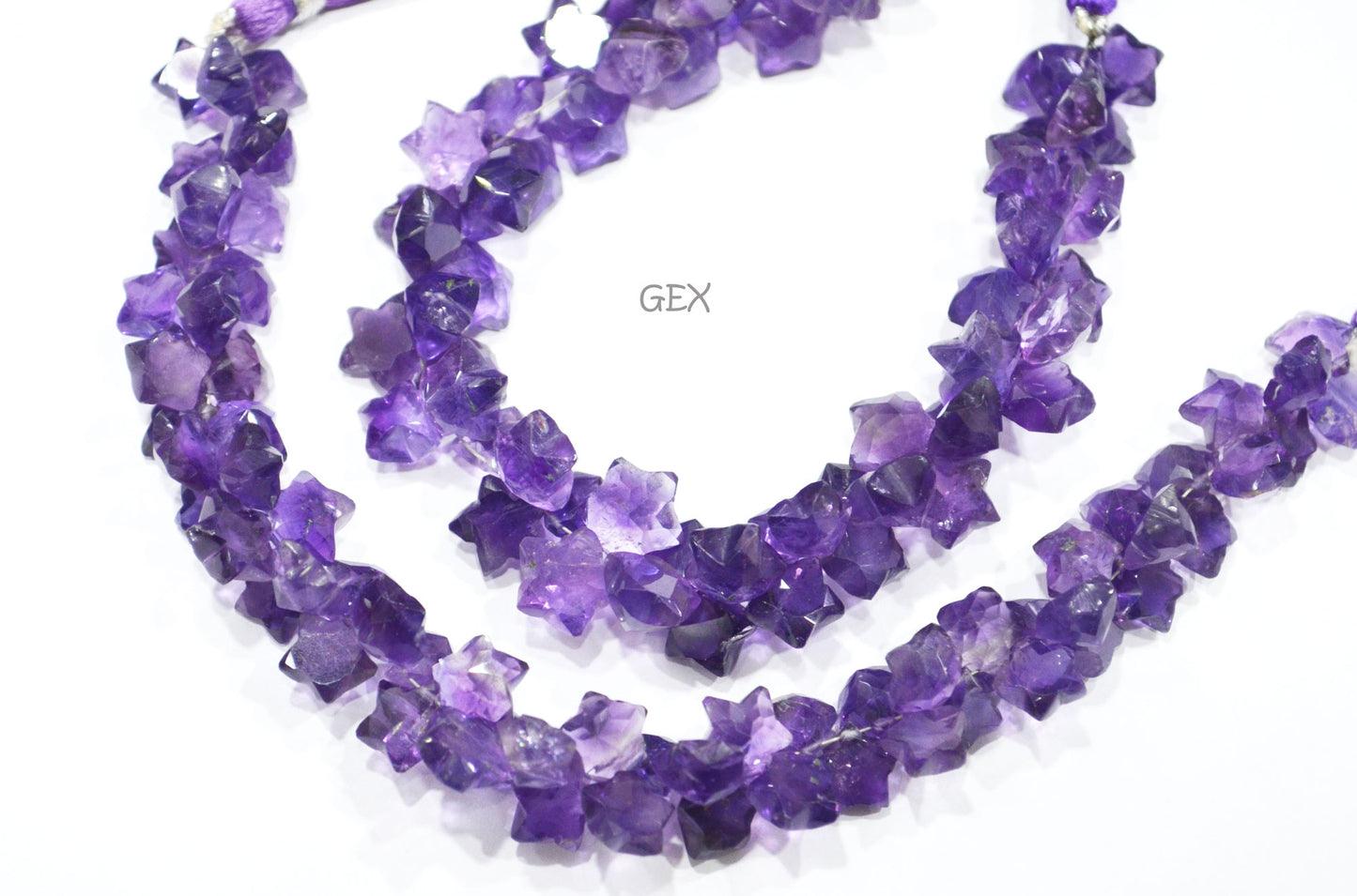 Amethyst Faceted Star Shape Beads , Sold By Strand , 8 - 10 mm , 8 Inches , BL-2698