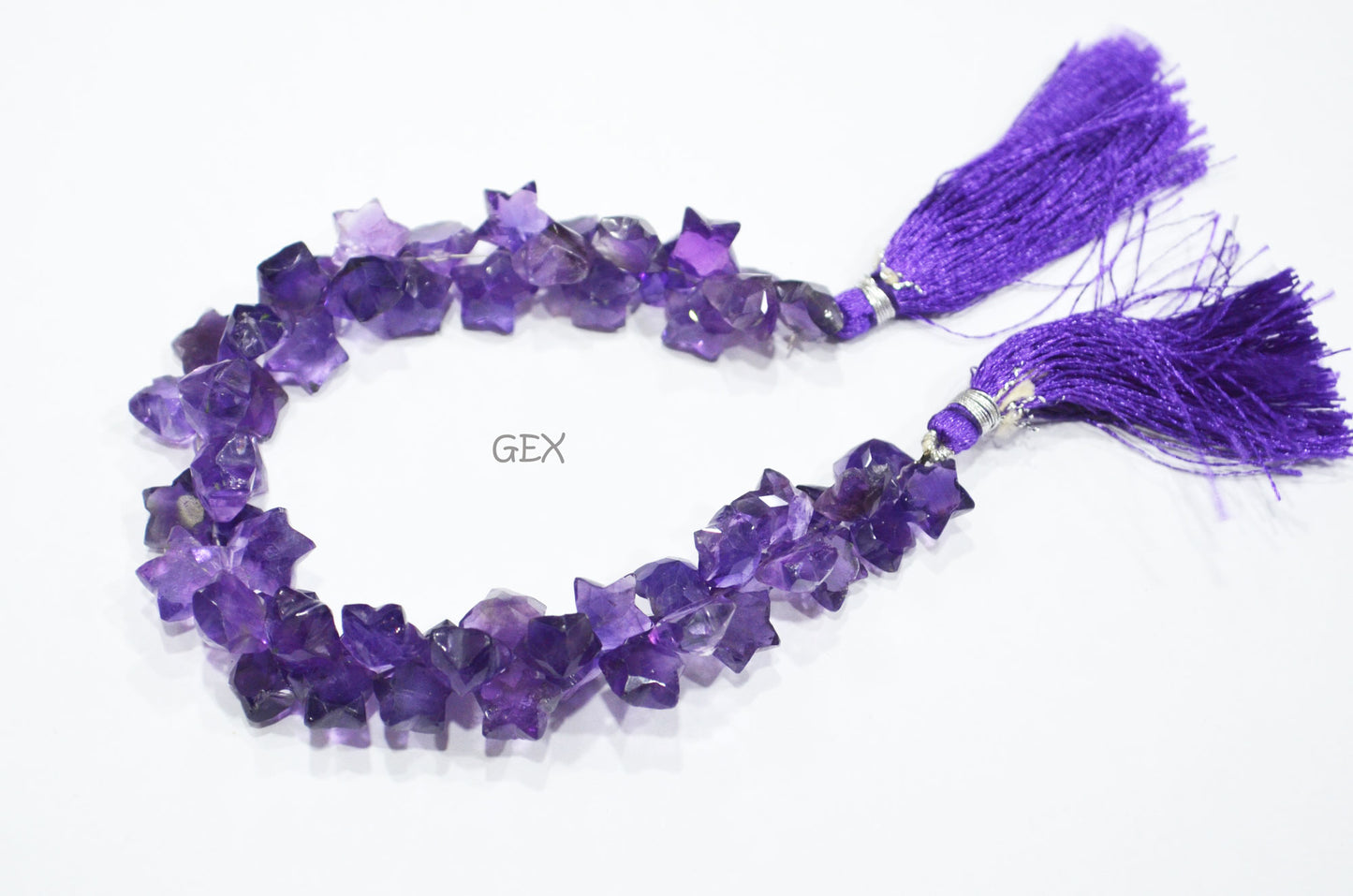 Amethyst Faceted Star Shape Beads , Sold By Strand , 8 - 10 mm , 8 Inches , BL-2698