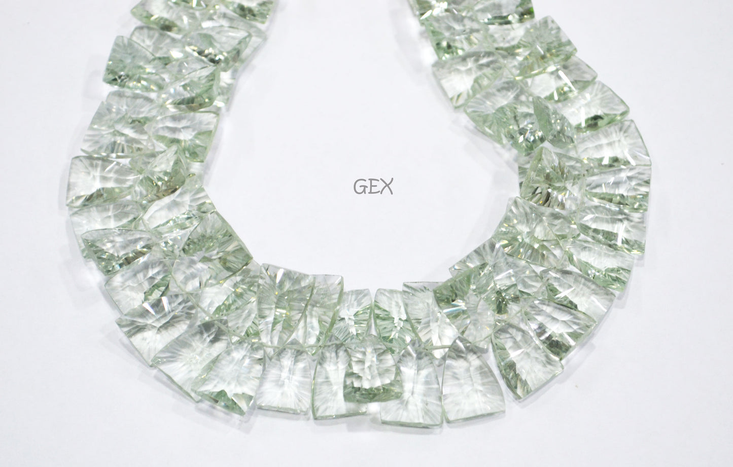 Green Amethyst Concave Cut Nail Shape Beads , 10x14 - 10x15 mm , 9 Inches , BL-2707