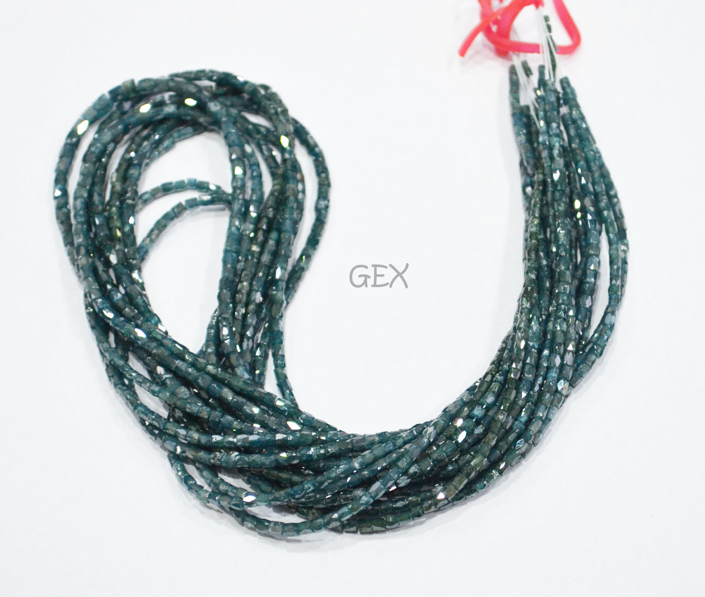 Teal Blue Diamond Fancy Snake Finish Box Shape Beads , Teal Blue Diamond Box Shape Faceted Beads , 1x1.50 - 2x2.25 mm 14.5 Inches , DD-002