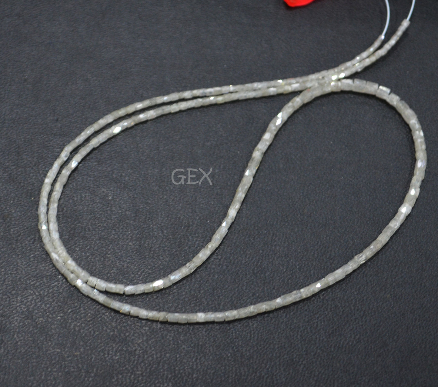 White Diamond Fancy Snake Finish Box Shape Beads , White Diamond Box Shape Faceted Beads , 1.25x1.50 - 1.50x2 mm 15 Inches , DD-003