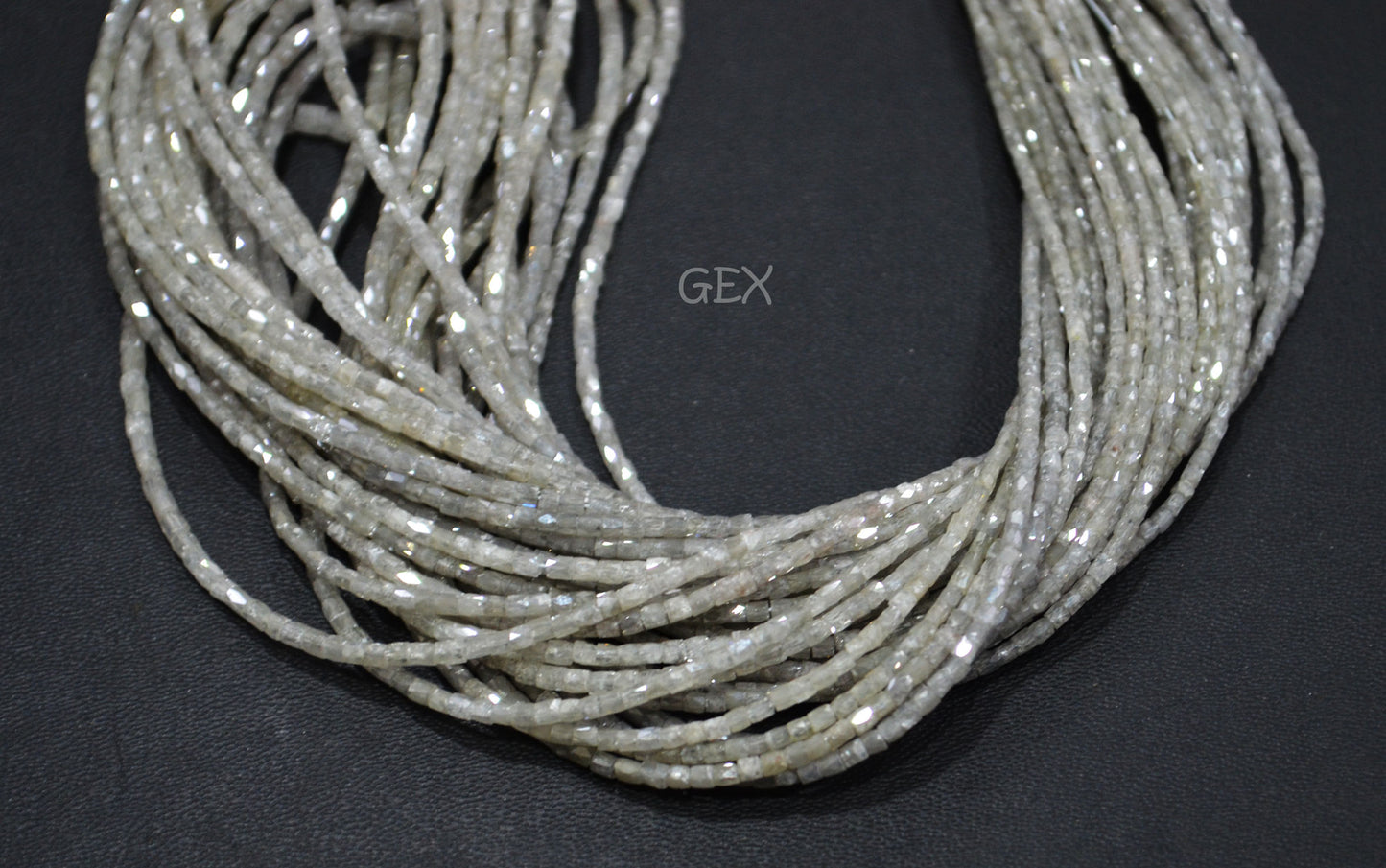 White Diamond Fancy Snake Finish Box Shape Beads , White Diamond Box Shape Faceted Beads , 1.25x1.50 - 1.50x2 mm 15 Inches , DD-003